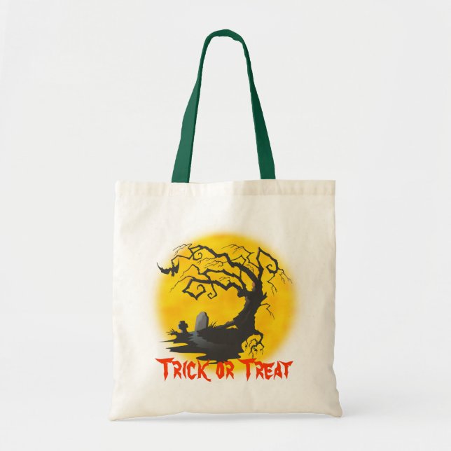 Bolsa Tote Halloween Graveyard and Moon Bag (Frente)