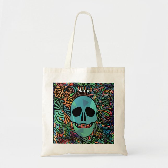 Bolsa Tote Halloween Hippie Skull Thunder_Cove (Frente)