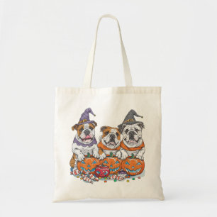 Bolsa Tote Halloween Inglês Bulls Pumpkin