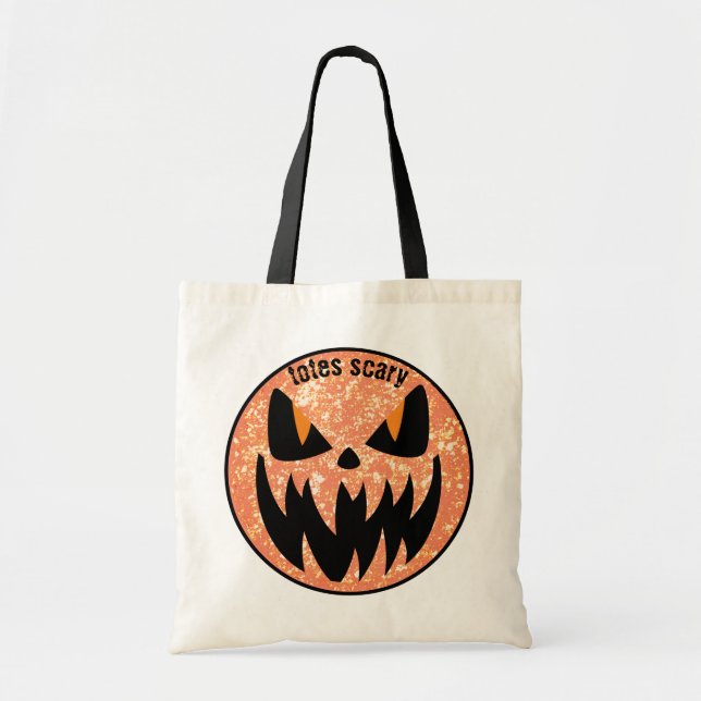 Bolsa Tote Halloween Jack o'Lanterna Black Orange (Frente)