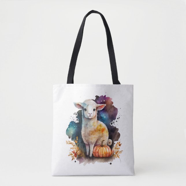Bolsa Tote Halloween Lamb Pumpkin (Frente)