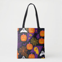 Bolsa Tote Halloween na moda moderno e colorido
