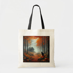 Bolsa Tote Halloween/outono/Outono/Abóbora/gato