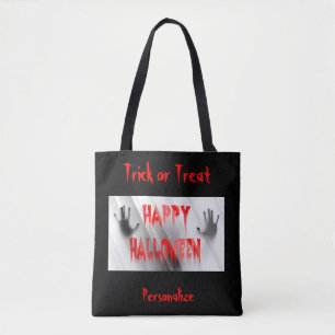 Bolsa Tote Halloween Paranormal Trick ou Treat Candy Reutiliz
