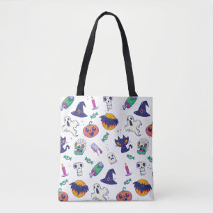 Bolsa Tote Halloween pattern decoration