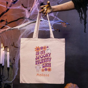 Bolsa Tote Halloween Personalizado da Era da Mamãe Spooky