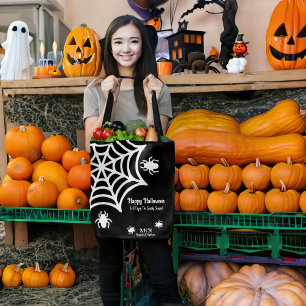 Bolsa Tote Halloween personalizado da teia