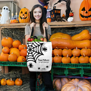 Bolsa Tote Halloween personalizado da teia