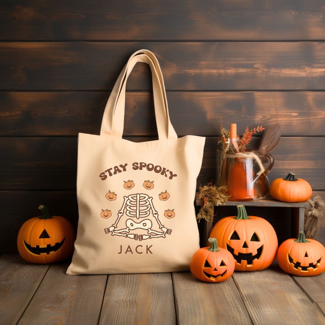 Bolsa Tote Halloween Personalizado Retro Groovy (Criador carregado)