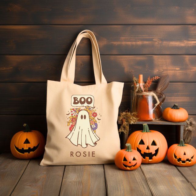 Bolsa Tote Halloween Personalizado Retro Groovy (Criador carregado)