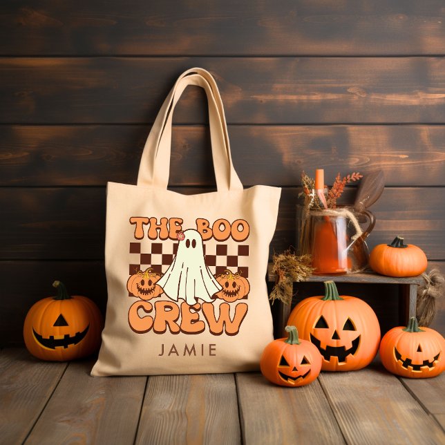 Bolsa Tote Halloween Personalizado Retro Groovy (Criador carregado)
