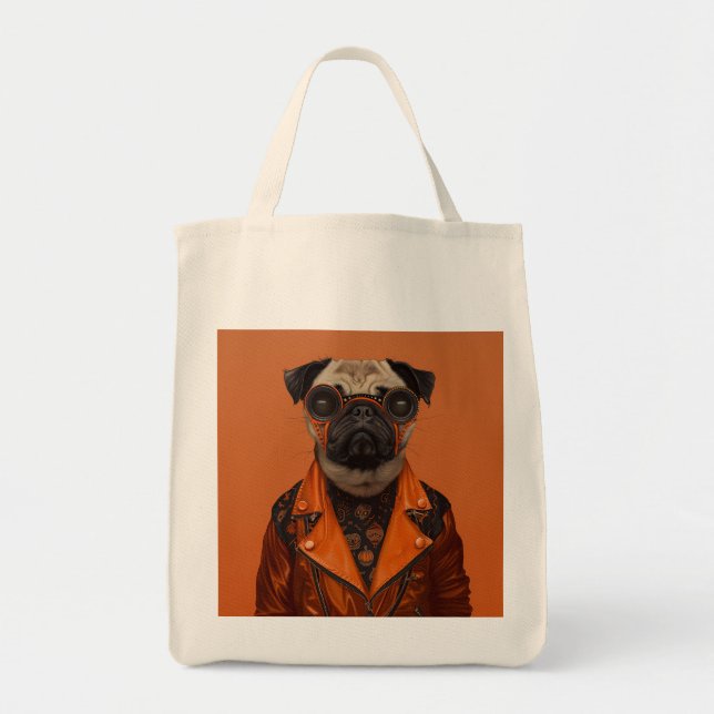 Bolsa Tote Halloween Pug (Frente)