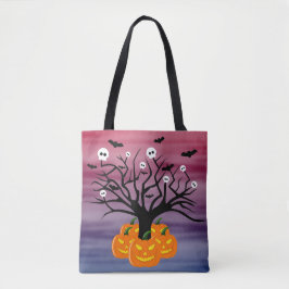 Bolsa Tote Halloween Pumpkin Jack o’ Lanterna Árvore Morto