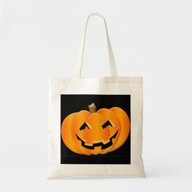 Bolsa Tote Halloween Pumpkin trick ou trata Bag (Frente)