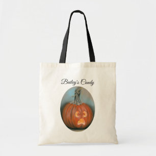 Bolsa Tote Halloween Screaming Jack O Lantern Pumpkin Pastel