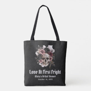 Bolsa Tote Halloween Skull Love No Primeiro Chá de panela
