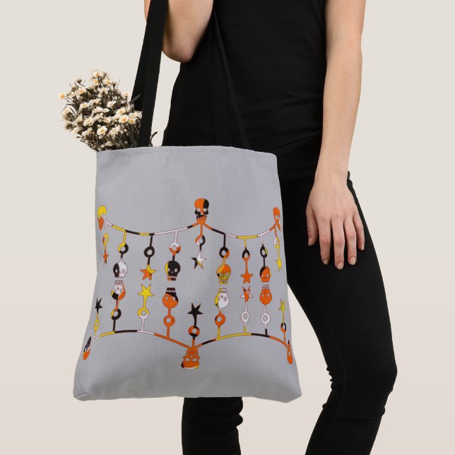 Bolsa Tote Halloween Skulls (Close Up)