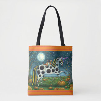Bolsa Tote HALLOWEEN SPONTTED PONY E BAT CAT Whimssius