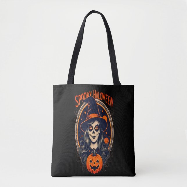 Bolsa Tote Halloween Spooky Pumpkin (Frente)