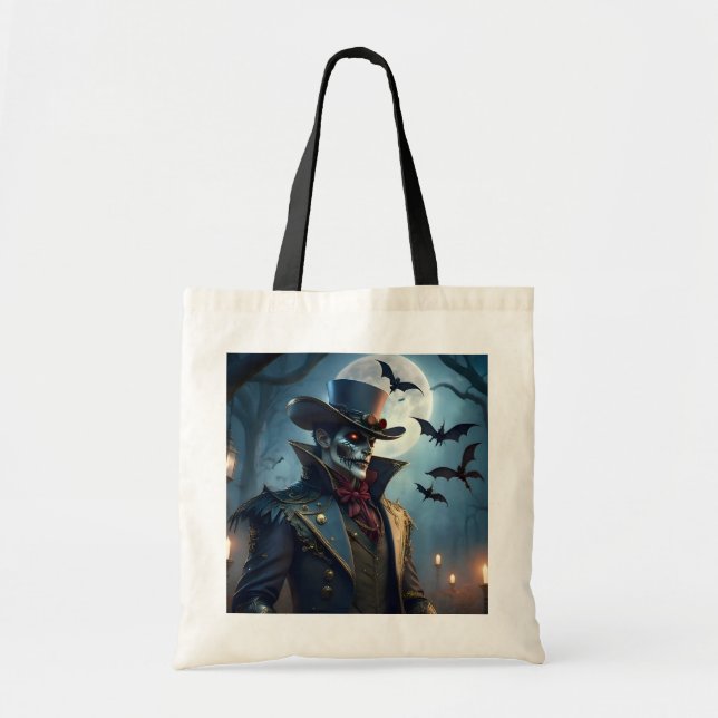 Bolsa Tote Halloween Steampunk Southern Gentleman Zombie (Frente)
