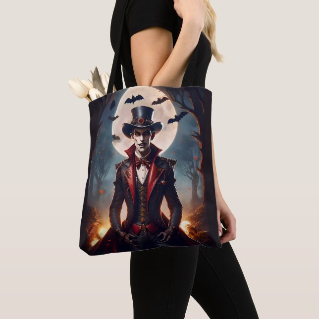 Bolsa Tote Halloween Steampunk Vampire Zombie (Close Up)