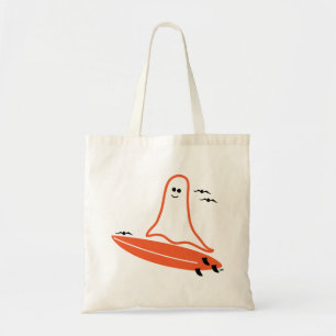 Bolsa Tote Halloween Surfer Ghost black