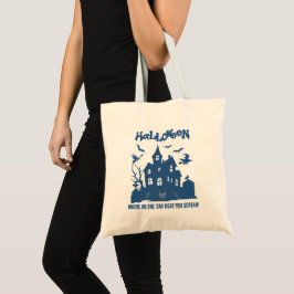 Bolsa Tote Halloween Tote Bag - Casa Assombrada