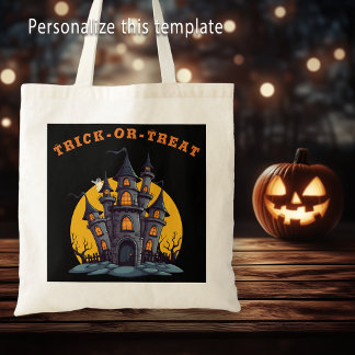 Bolsa Tote Halloween Trick Ou Tratar Casa Assombrada