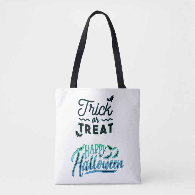 Bolsa Tote Halloween Trick ou Treine Halloween (Frente)