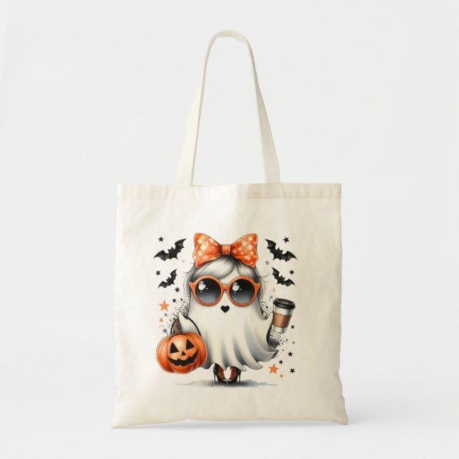 Bolsa Tote Halloween/Truque ou Tratar/Doces (Frente)