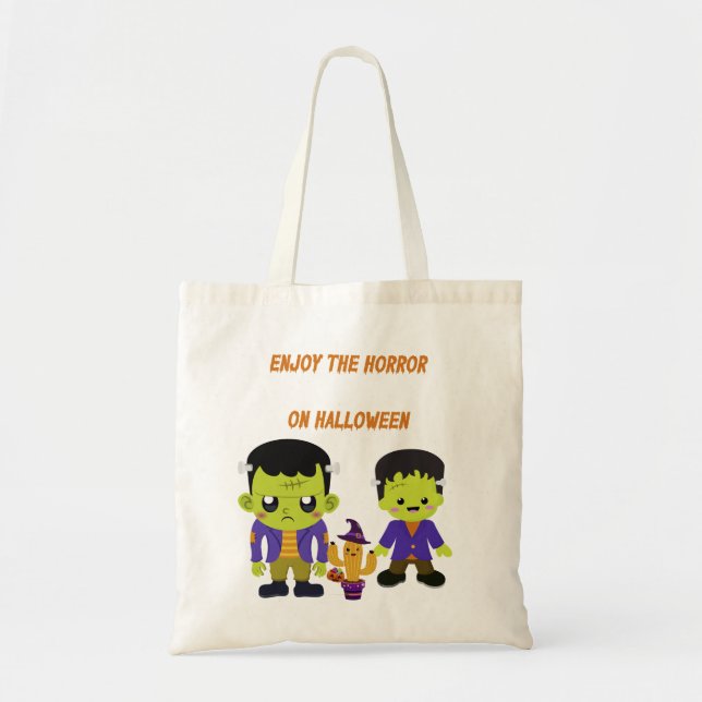 Bolsa Tote Halloween Verde (Frente)