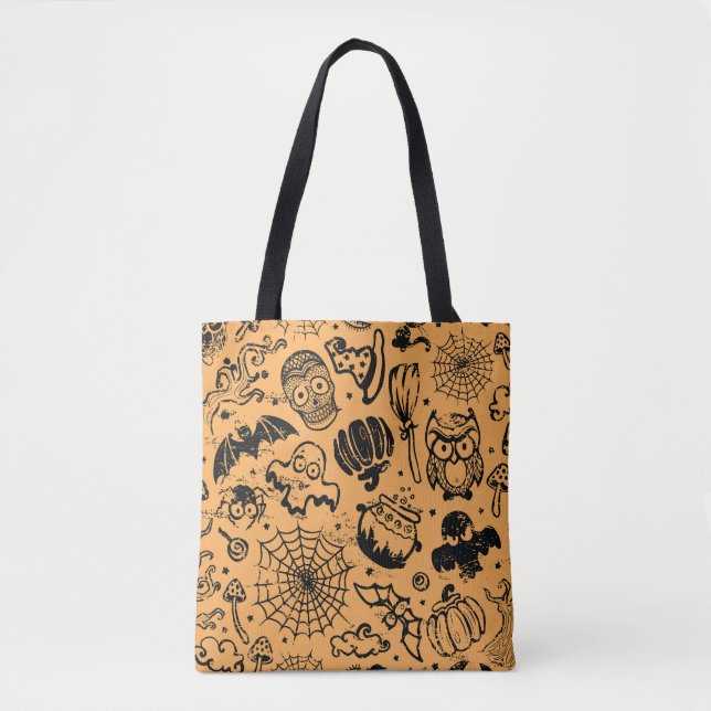 Bolsa Tote Halloween Vintage Empresa sem falhas (Frente)