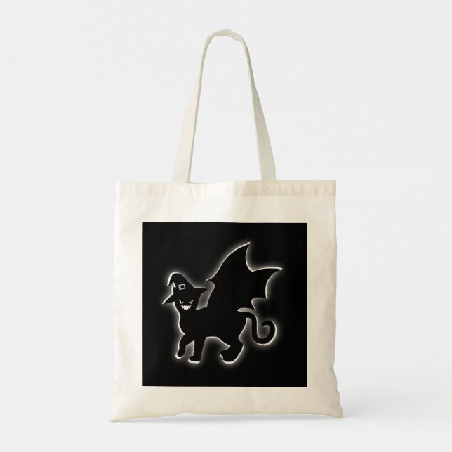 Bolsa Tote Halloween Witch Bat Cat (Verso)
