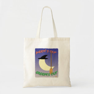 Bolsa Tote Halloween Witchy Moons Out Brooms Motto