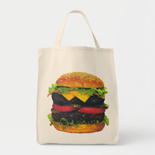Bolsa Tote Hamburger de luxe dobro com queijo