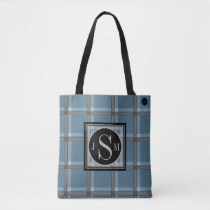 Bolsa Tote HAMbyWG - Nome personalizado e Monograma Tartan