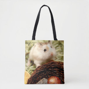 Bolsa Tote Hammyville - Hamster Bonito com Iniciais