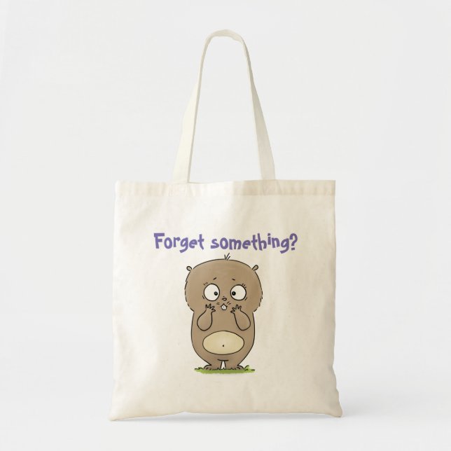 Bolsa Tote Hamster castanho bonito esquece algo de desenho an (Frente)