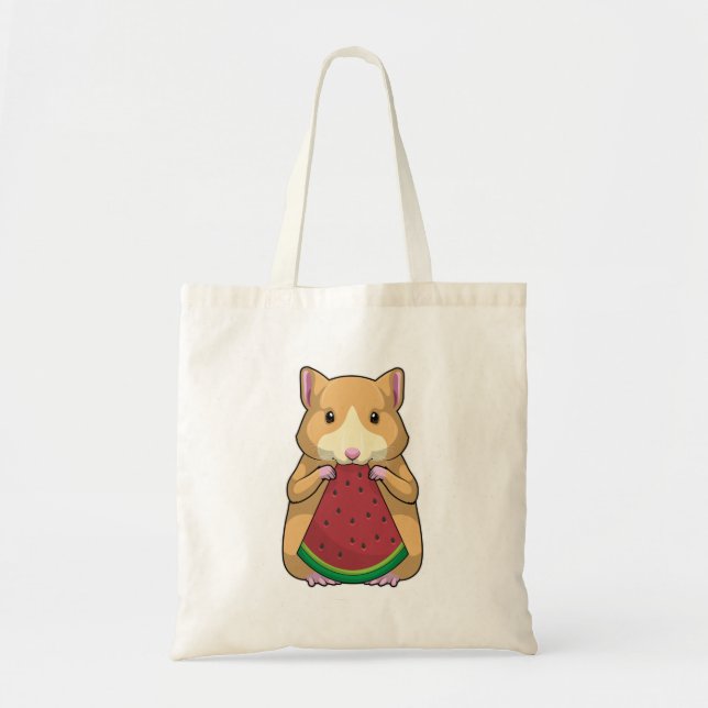 Bolsa Tote Hamster com Melancia (Frente)
