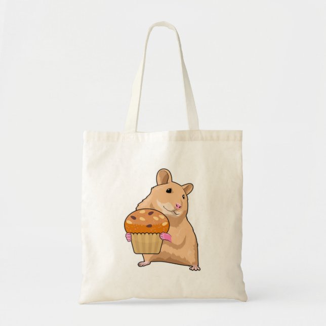 Bolsa Tote Hamster com Muffin (Frente)