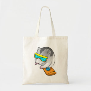 Bolsa Tote Hamster Snowboarder Snowboard