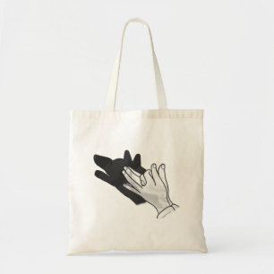 Bolsa Tote Hand Silhouette Wolf