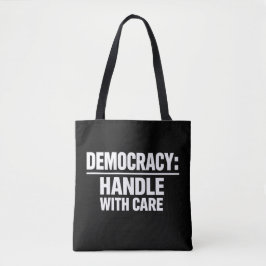 Bolsa Tote Handle Democracy With Care