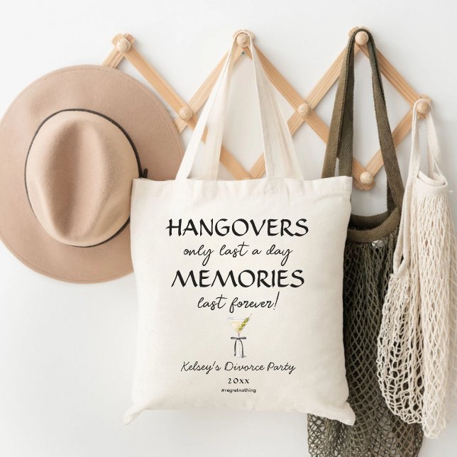 Bolsa Tote Hangovers & Memórias Divórcio de Casamentos (Hangovers & Memories Unwedding Divorce Tote Bag)