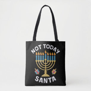 Bolsa Tote Hanukkah Não Hoje Papai Noel Judaico Chanukah