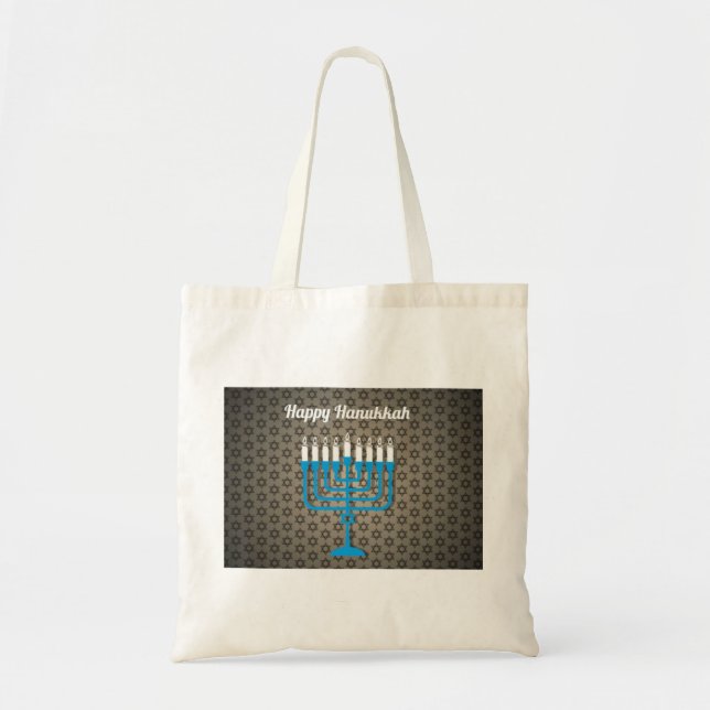Bolsa Tote hanukkah negro feliz (Frente)