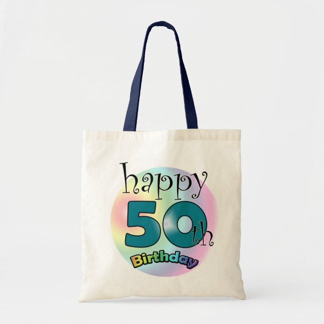 Bolsa Tote Happy 50th Birthday (Frente)
