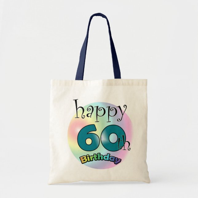 Bolsa Tote Happy 60th Birthday (Frente)