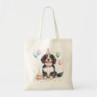 Bolsa Tote Happy Birthday Bernese Mountain Dog