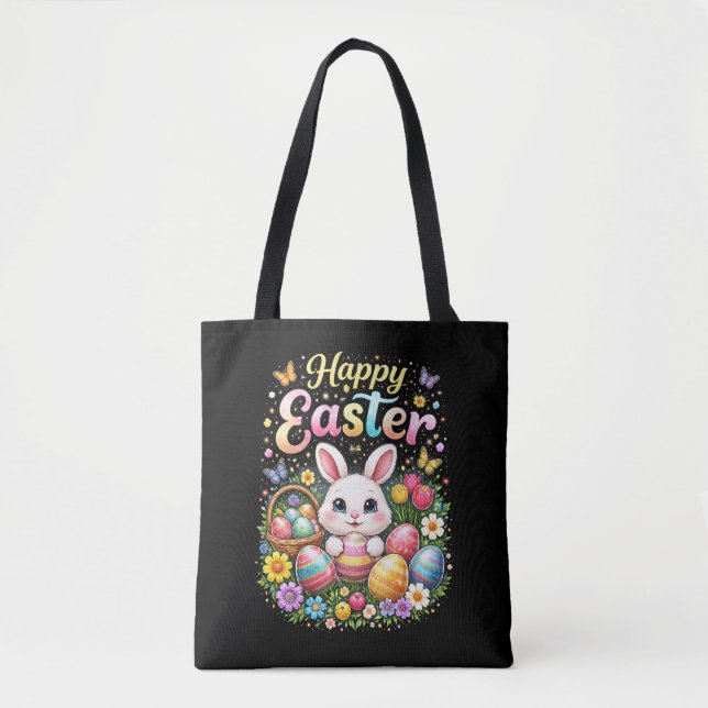 Bolsa Tote Happy Easter Little Bunny (Frente)